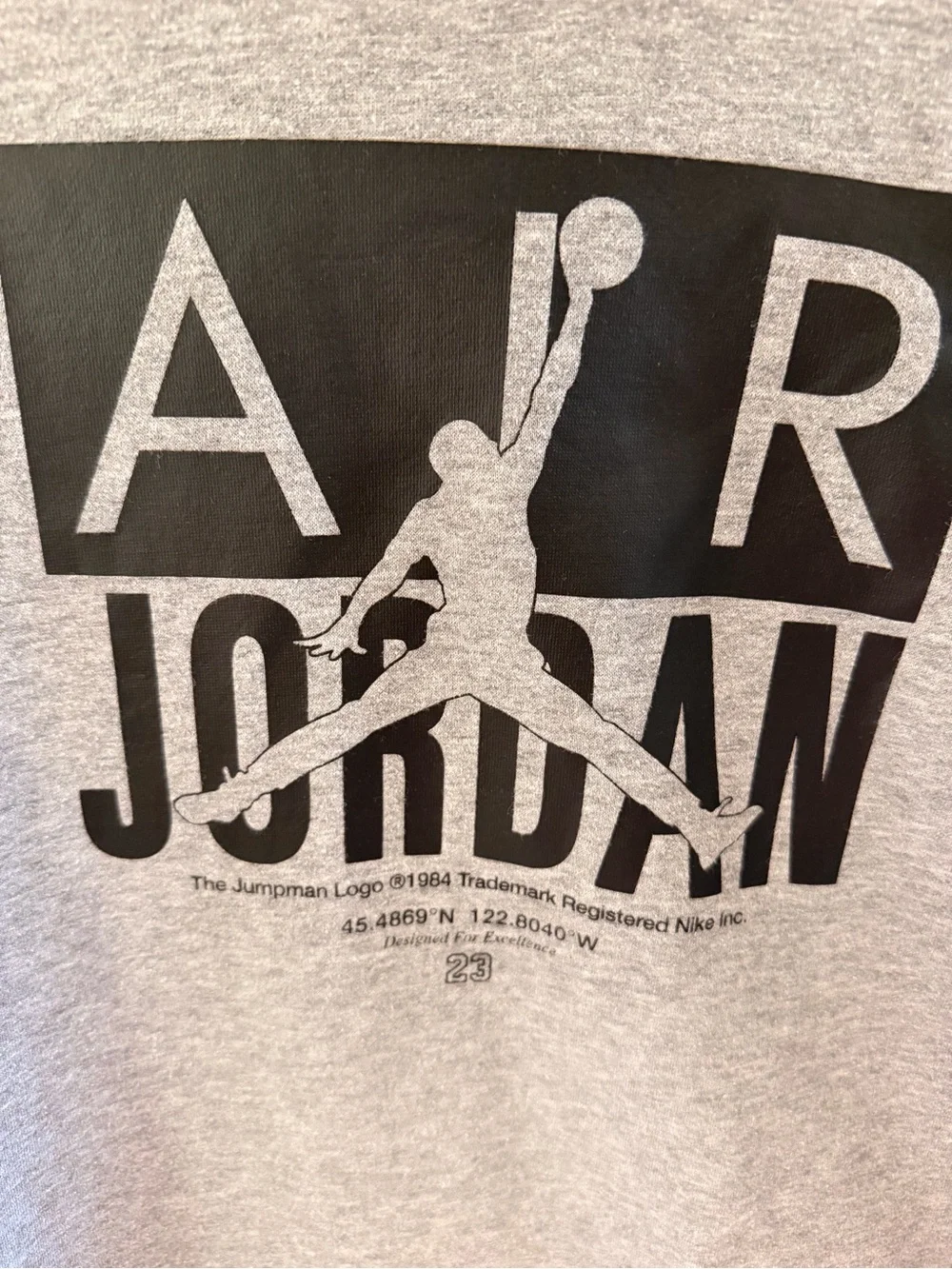 Nike Youth Grey Air Jordan Crewneck Sweatshirt
